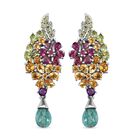 GP Italienische Garten Kollektion - Mehrfarbige Edelstein-Ohrringe, 925 Silber platiniert ca. 9,86 ct