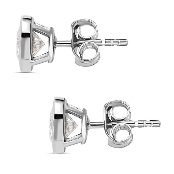 Moissanit Ohrringe, 925 Silber platiniert - 1,51 ct. image number 5