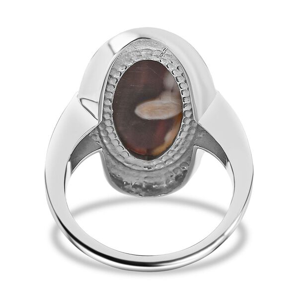 Der Schimmer der Natur - Erdnuss Holz Jaspis Ring 316L Edelstahl (Größe 17.00) ca. 7.75 ct image number 4