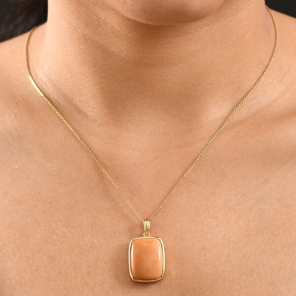 Oregon Karamell Opal Anhänger Messing ca. 12,28 ct. image number 2