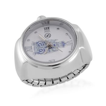 STRADA - Japanisches Uhrwerk, flexibles Ring-Uhr, Reiner Edelstahl