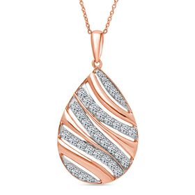 LUXURIANT DIAMOND - Lab Grown Diamant SI-GH Schmuckset, 925 Silber 750 Roségold Vermeil ca. 1,00 ct.
