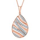 LUXURIANT DIAMOND - Lab Grown Diamant SI-GH Schmuckset, 925 Silber 750 Roségold Vermeil ca. 1,00 ct.