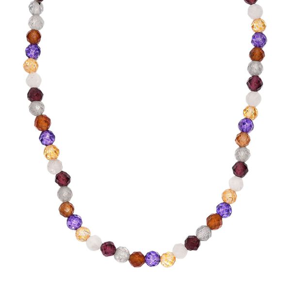 Multi-Edelstein 50cm Halskette - 28 ct. image number 0