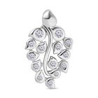 Moissanit Anh&auml;nger 925 Silber rhodiniert ca. 0.41 ct