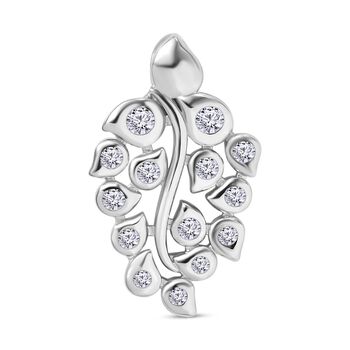 Moissanit Anh&auml;nger 925 Silber rhodiniert ca. 0.41 ct