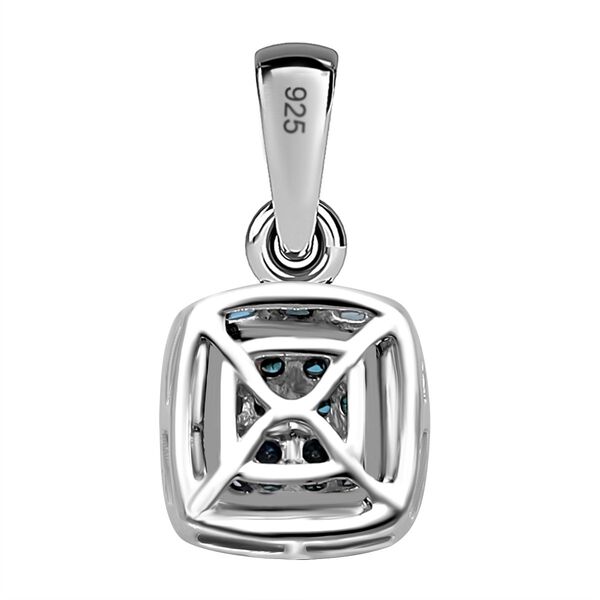 Blauer Diamant Anh&auml;nger, 925 Silber platiniert, ca. 0.25 ct image number 5