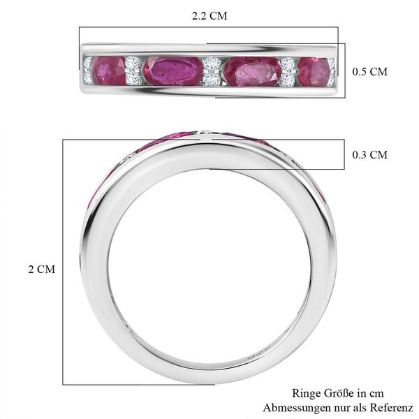Afrikanischer Rubin und Zirkon-Ring - 1,54 ct. image number 7