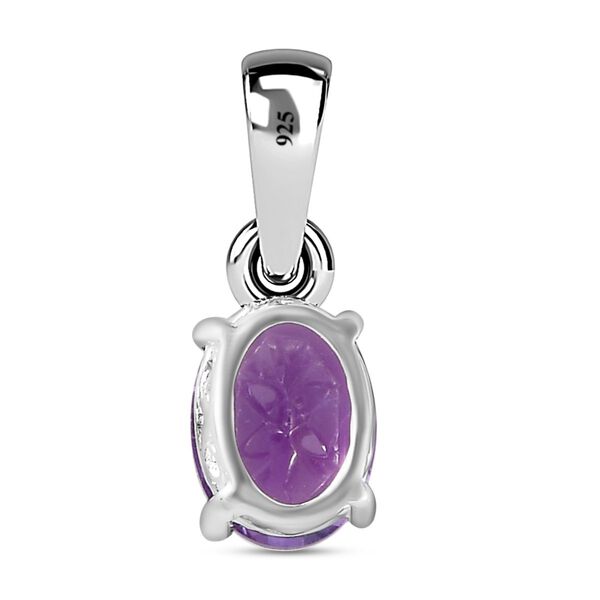 Afrikanischer Amethyst Solitär-Anhänger in Silber, 1,18 ct. image number 5