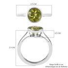 Peridot Solitär Ring 925 Silber Rhodium-Überzug image number 5