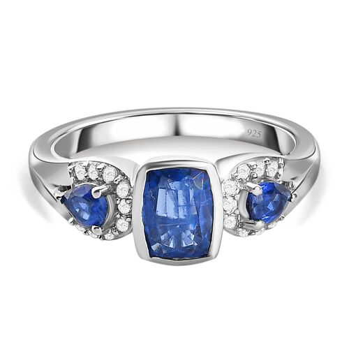 Kaschmir Kyanit-Ring, 925 Silber platiniert (Größe 17.00) ca. 1.81 ct image number 0