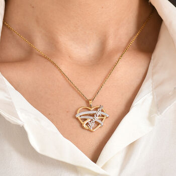 GP - Kanchanaburi Blauer Saphir Anh&auml;nger 925 Silber platiniert und vergoldet ca. 0,02 ct.