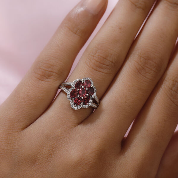 Rubellit und Zirkon Ring - 1,49 ct. image number 3