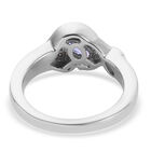 Tansanit und Zirkon Ring 925 Silber platiniert  ca. 0,53 ct image number 5