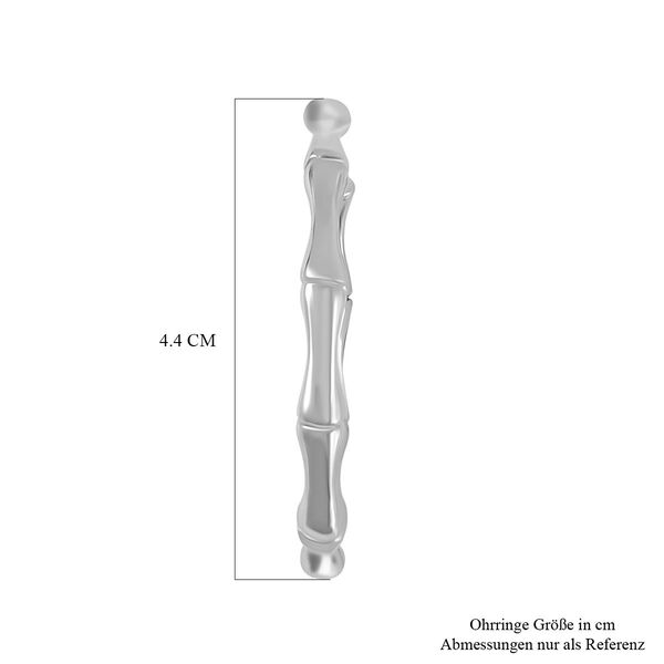 Bambus Design Ohrhänger, ca. 10,00g, silberfarben image number 4