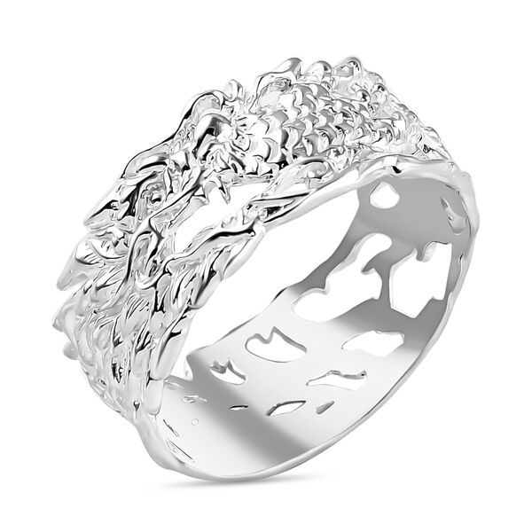 Royal Bali Kollektion- 925 Silber Bandring mit Drachenmotiv