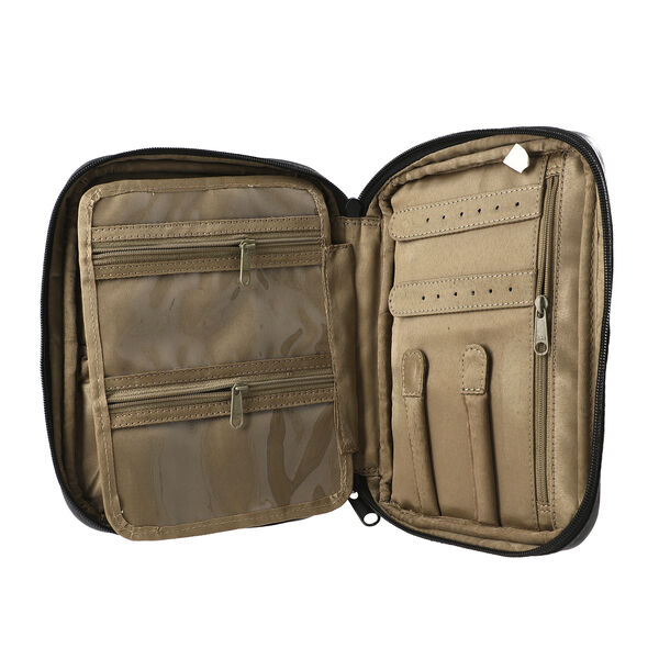 SUKRITI: Handbemalter Schmuckkoffer, Pfau-Muster, Schwarz image number 5