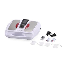 "New EMS Heating Foot Care Massager  1. TENS & EMS Technology  2. Improve blood circulation 3. Stimulating foot and calf muscles  4. Reduce pain,swelling,tired and aching legs 5. 25 stimulation modes,99 intensity levels  6. Heating temperature:40~50 ? 7.