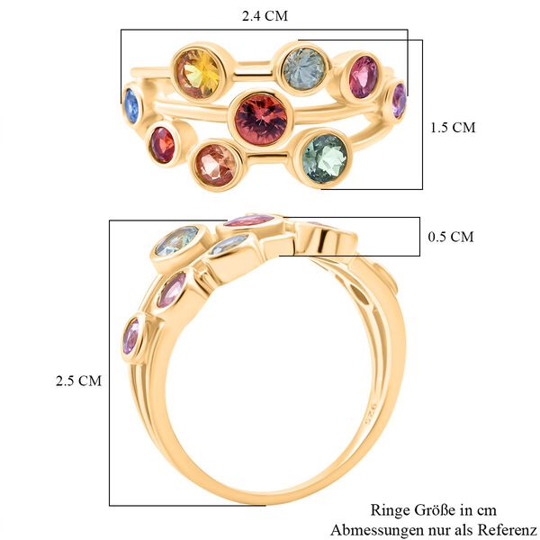 AA mehrfarbiger Saphir-Ring - 1,98 ct. image number 4
