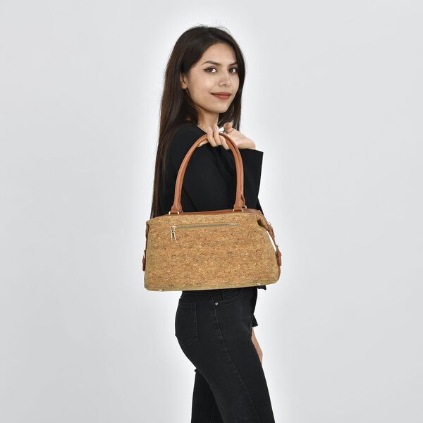 Handtasche aus Kork mit RFID-Schutz, Natur image number 2