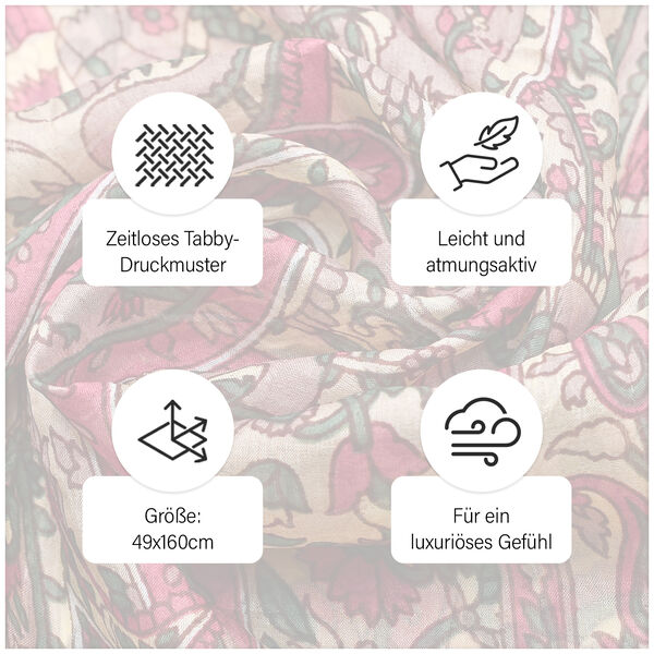 Luxuri&ouml;ser Seidenschal, gelbrot image number 5