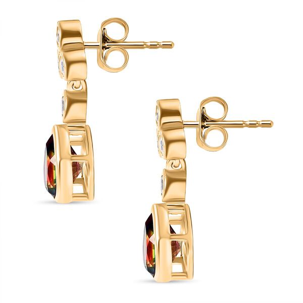 Nebula Quarz und Zirkon Ohrringe, ca. 3,18 ct. image number 3