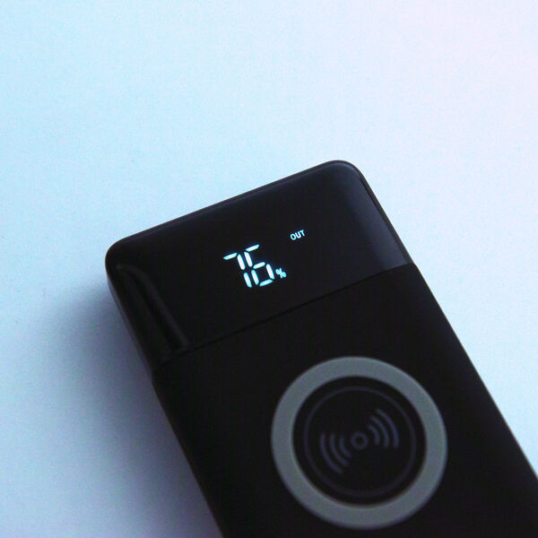 WESDAR kabellose Powerbank mit Bildschirmanzeige, 10000mAh, Schwarz image number 2