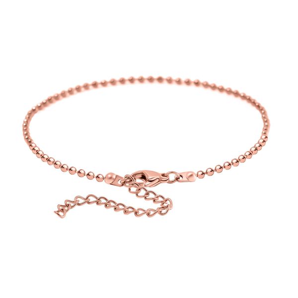 3er-Set - Kugelarmband, Gliederarmband, Ankerarmband, 19+5cm, Ros&eacute;goldton image number 4