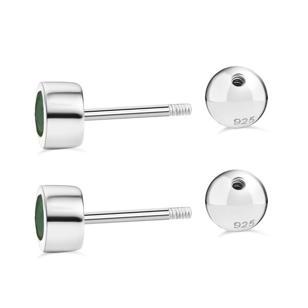 Kagem sambische Smaragd Ohrringe, 925 Silber rhodiniert - 0,51 ct. image number 4