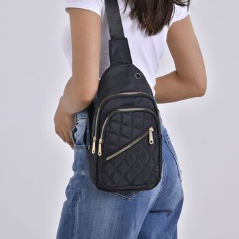 Brusttasche, RFID Schutz, schwarz