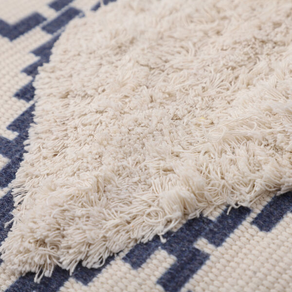 Tufting Teppich mit Quaste, Gr&ouml;&szlig;e: 57x90 cm, Blau image number 5