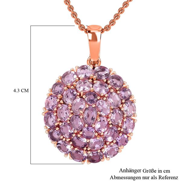 Rose De France Amethyst-Anh&auml;nger mit Kette, 50 cm - 10,82 ct. image number 7