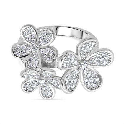 Lustro Stella Wei&szlig;er Zirkonia Ring 925 Silber rhodiniert (Gr&ouml;&szlig;e 18.00),