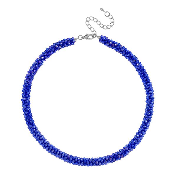 Blaue Magie Farbe Kristall-Halskette, 50+5 cm image number 3