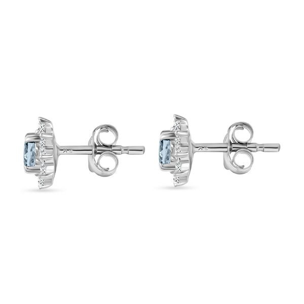 Sternchen Espirito Santo Aquamarin und Zirkon Ohrstecker image number 4