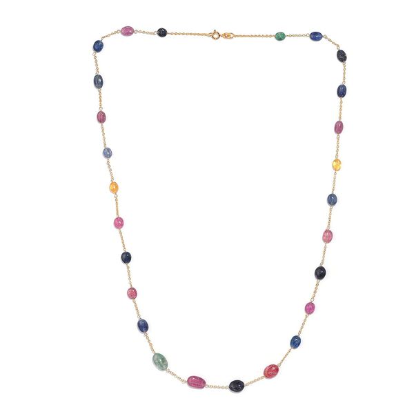 Multi-Saphir-Halskette, 60cm - 45 ct. image number 4