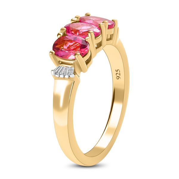 AA Rubellit und wei&szlig;er Diamant-Ring - 1,34 ct. image number 5