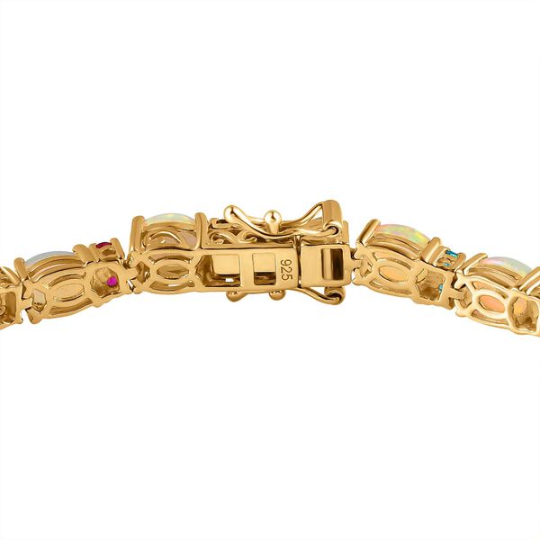 AA Natürliches, äthiopisches Welo Opal und Multi-Edelstein-Armband image number 5