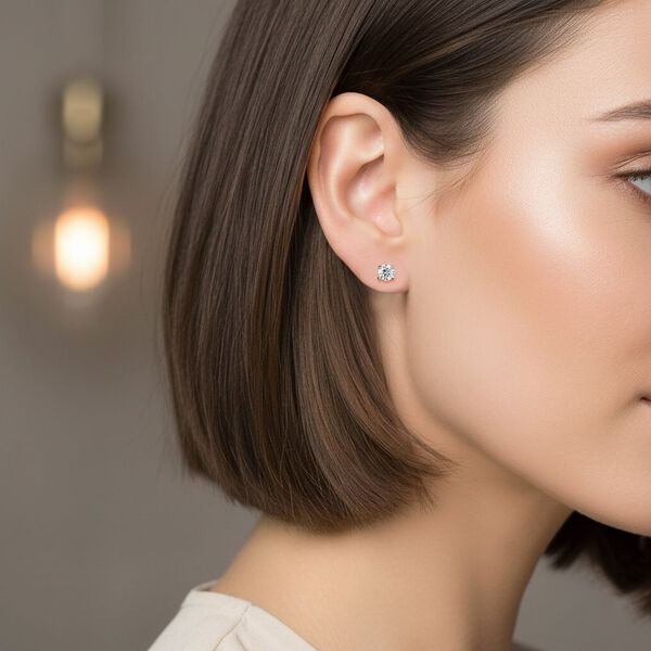 LUXURIANT SI-GH Labor Diamant Ohrringe, 925 Silber rhodiniert - 0,25 ct. image number 2