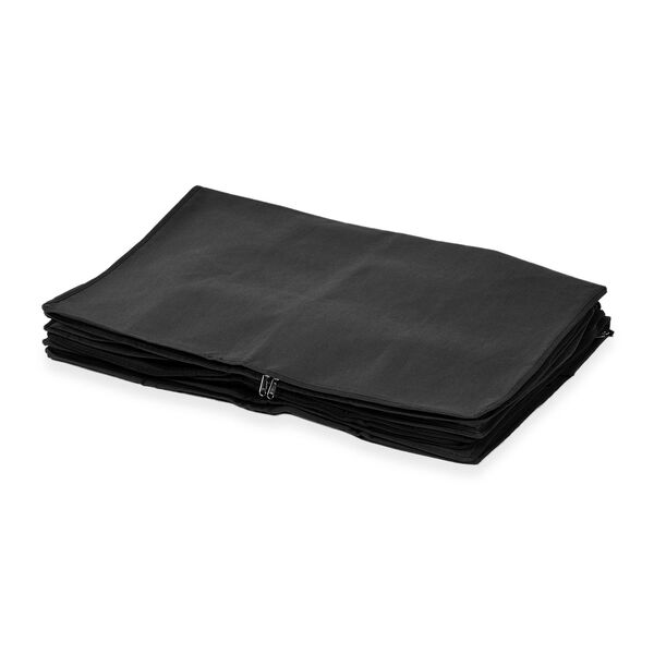 Aufbewahrungsboxen Set aus 3, Sichtfenster, 60 x 30 x 45 cm, Schwarz image number 5