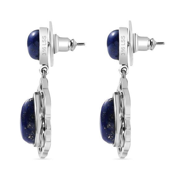 Lapislazuli Ohrringe 316L Edelstahl ca. 14.38 ct image number 4