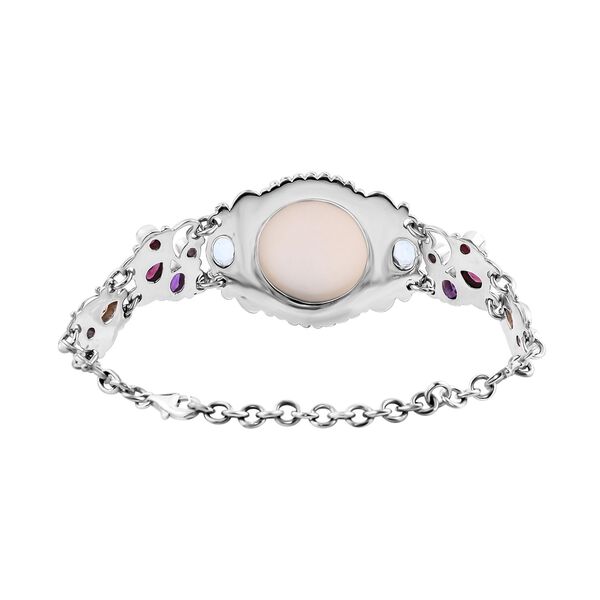 Limitierte Auflage- Royal Bali - Ox Bone, Himmelblauer Topas Armband ca. 19 cm 925 Silber ca. 28.06 ct image number 3