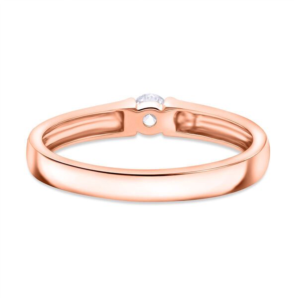 LUXURIANT VS-EF Labor Diamant Ring, 925 Silber 750 Ros&eacute;gold Vermeil - 0,20 ct. image number 5