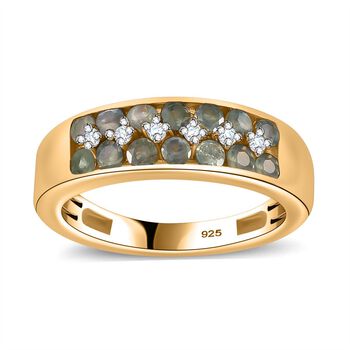 Alexandrit und Moissanit Ring - 0,86 ct.
