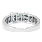 Blauer und Weißer Diamant Schnalle Ring 925 Silber platiniert  ca. 0,50 ct image number 4