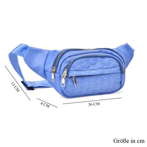 Nylon-Gürteltasche mit RFID-Schutz, 36x4x13cm, Blau image number 6
