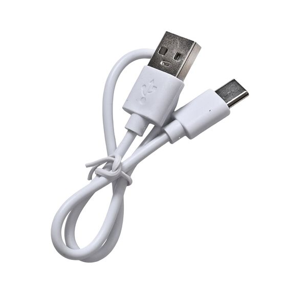 10.000 mAh Powerbank mit LED-Taschenlampe, 4 integrierten Kabeln, 14×6,8×2 cm, Weiß image number 8