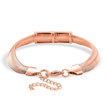 Rosa 19+5 cm Kristallarmband in Ros&eacute;goldton