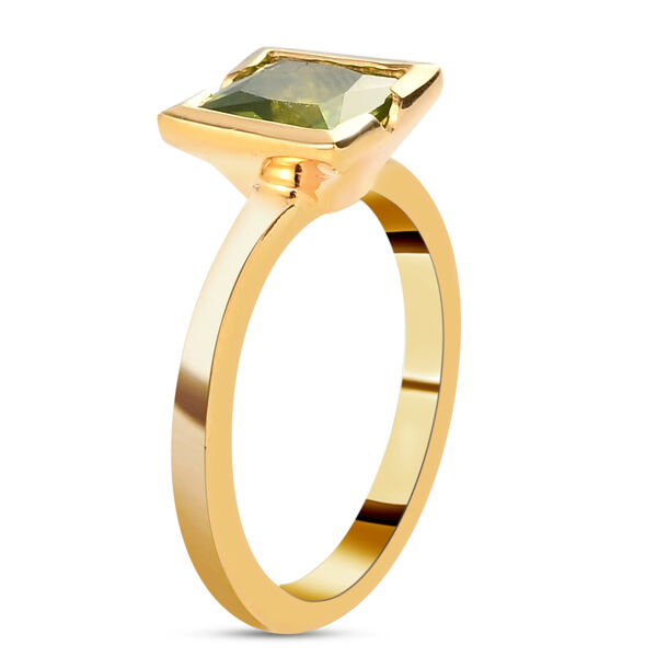 Nat&uuml;rlicher Peridot-Ring, 925 Silber vergoldet  ca. 1,67 ct image number 5