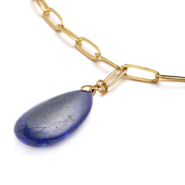 Lapislazuli Halskette, 50 cm, Messing ca. 43.00 ct image number 4